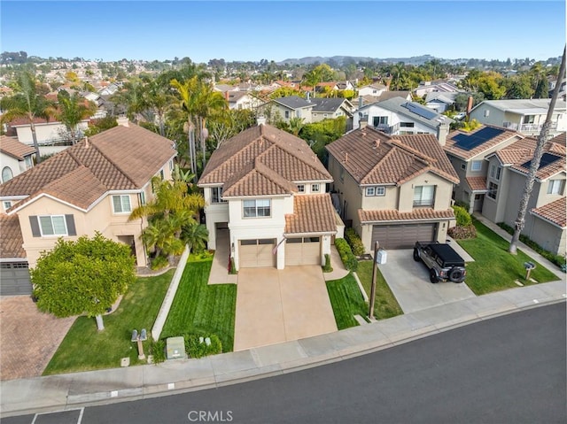 aerial view featuring a residential view