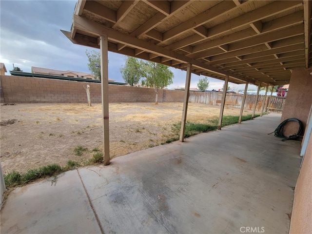 view of patio / terrace featuring a fenced backyard