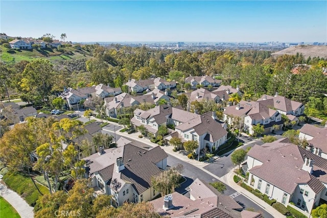 bird's eye view with a residential view