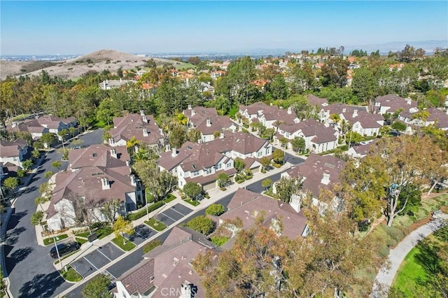 aerial view featuring a residential view