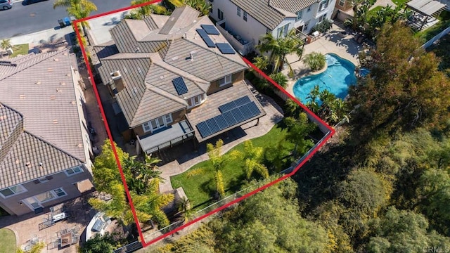 birds eye view of property