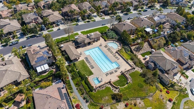 drone / aerial view featuring a residential view