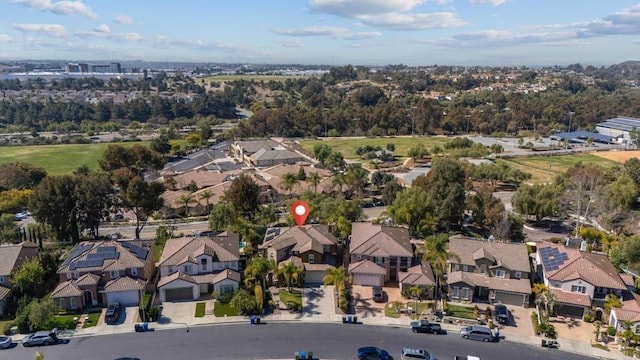 drone / aerial view featuring a residential view