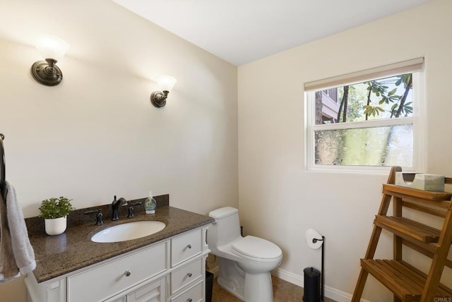 6433 Dehesa Rd, El Cajon, CA 92019 - half bath featuring baseboards, toilet, and vanity