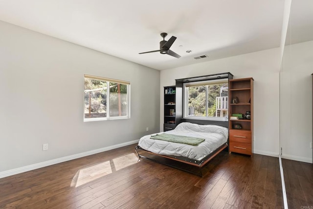 6433 Dehesa Rd, El Cajon, CA 92019 - bedroom featuring hardwood / wood-style flooring, visible vents, and multiple windows