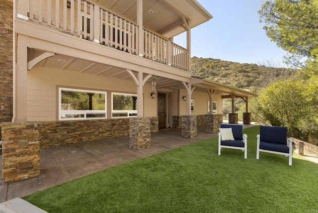 6433 Dehesa Rd, El Cajon, CA 92019 - patio / terrace with a patio, a yard, and outdoor lounge area