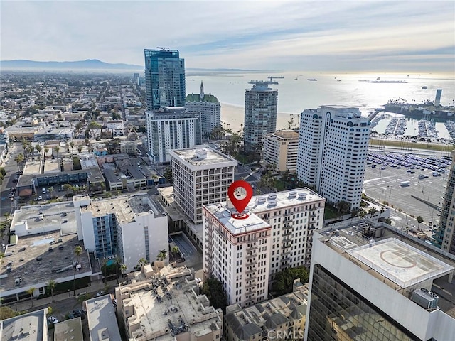 view of city with a water view