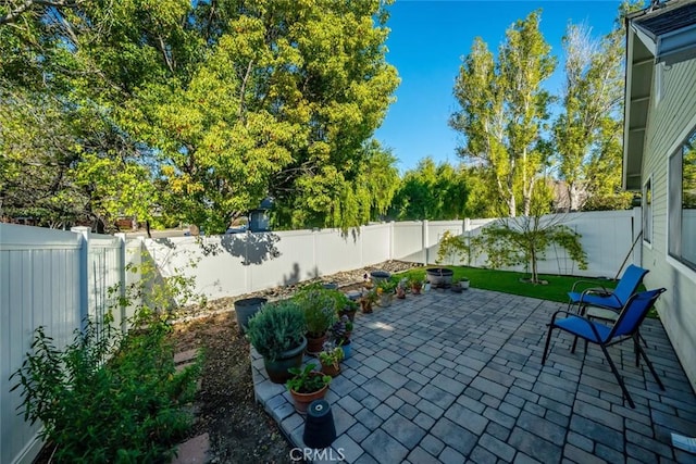 view of patio / terrace featuring a fenced backyard