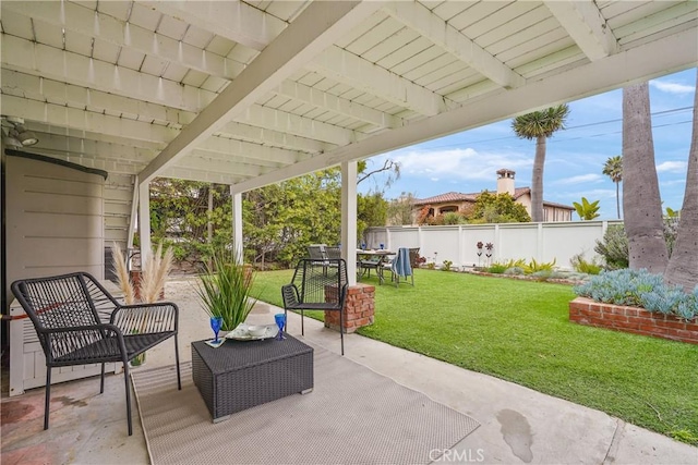 view of patio with fence