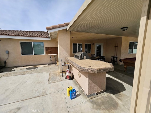 view of patio with grilling area