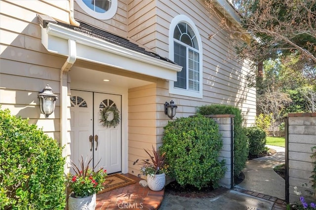 view of doorway to property