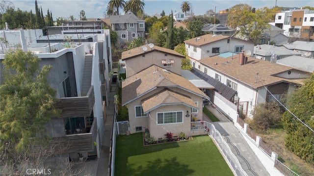 aerial view featuring a residential view