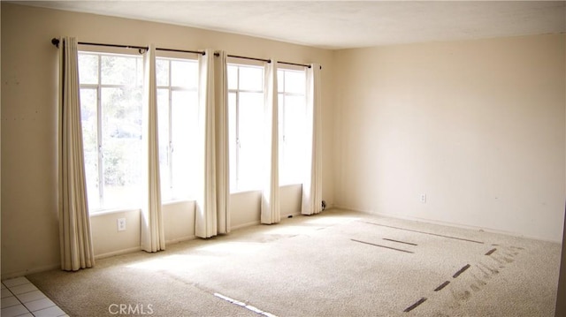 spare room with a healthy amount of sunlight and carpet flooring