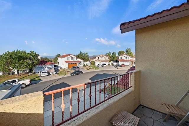 balcony with a residential view