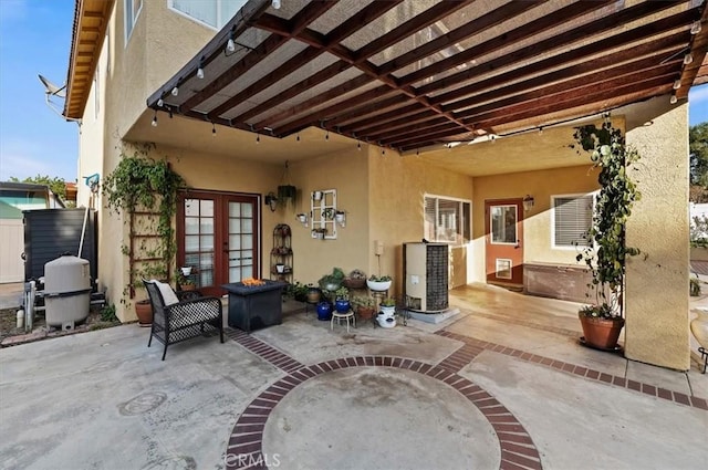 view of patio with french doors