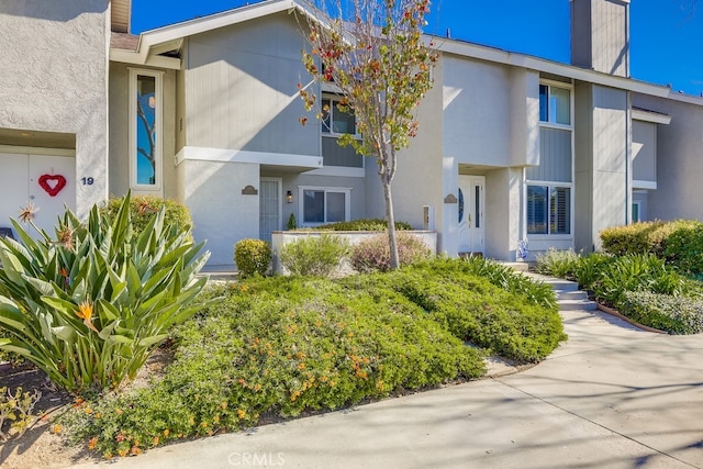 view of front of house with stucco siding