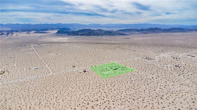 aerial view with a mountain view