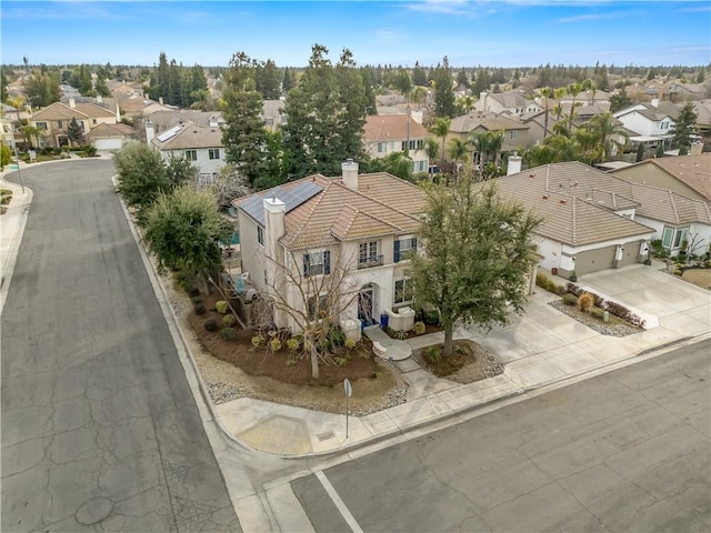 aerial view featuring a residential view