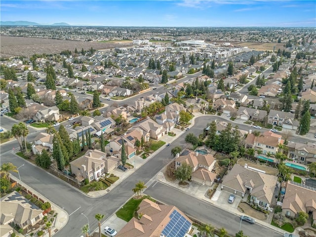 drone / aerial view with a residential view