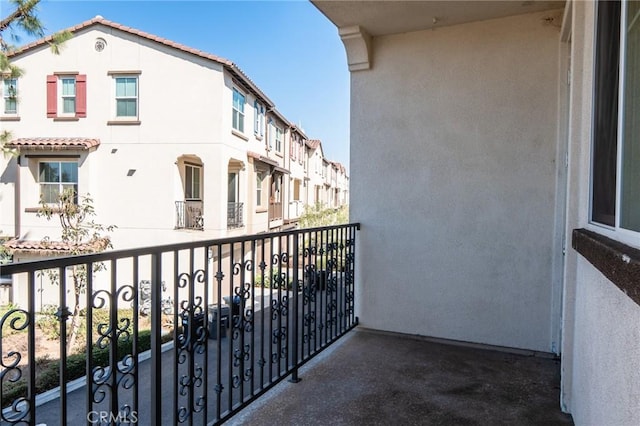 balcony with a residential view