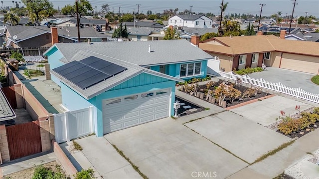 bird's eye view featuring a residential view