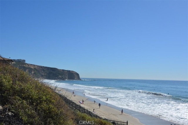 water view featuring a view of the beach