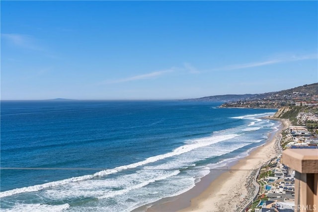 property view of water with a view of the beach