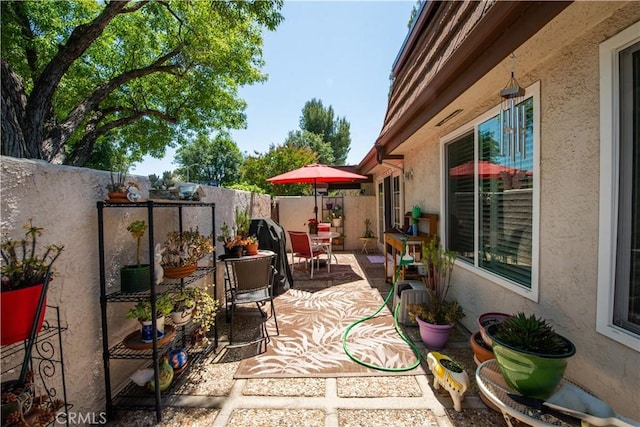 view of patio / terrace with a fenced backyard