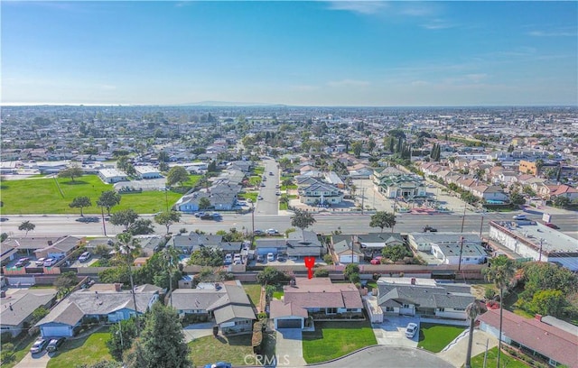 drone / aerial view featuring a residential view