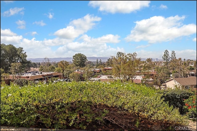 aerial view featuring a mountain view