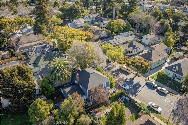 bird's eye view with a residential view