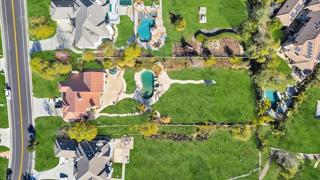 aerial view featuring a residential view