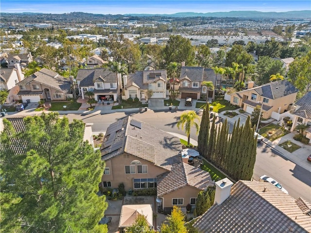 aerial view featuring a residential view