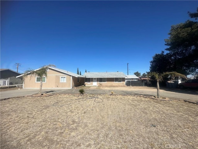 exterior space featuring fence