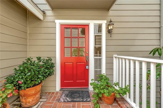 view of doorway to property