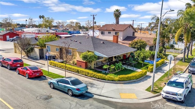drone / aerial view featuring a residential view