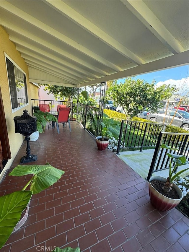 view of patio / terrace with a porch