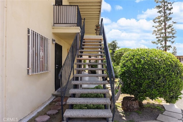 view of stairway