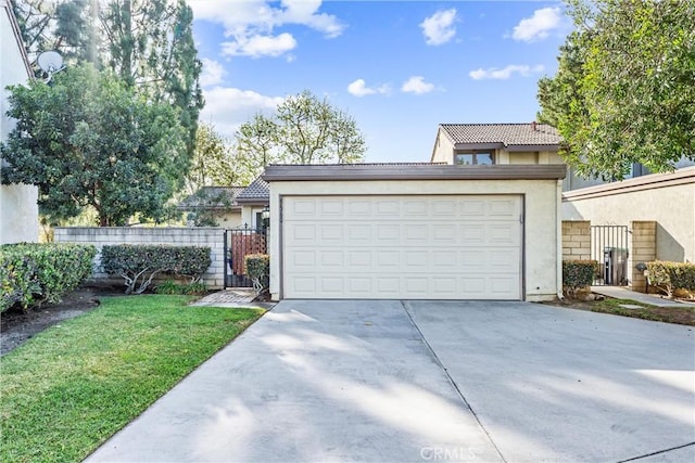 garage featuring fence