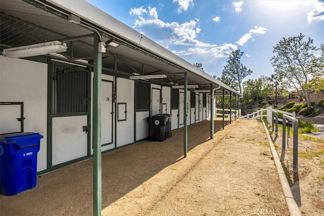 view of stable