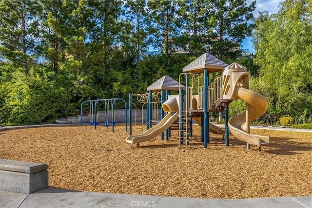 view of community jungle gym