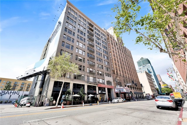 view of building exterior featuring a view of city