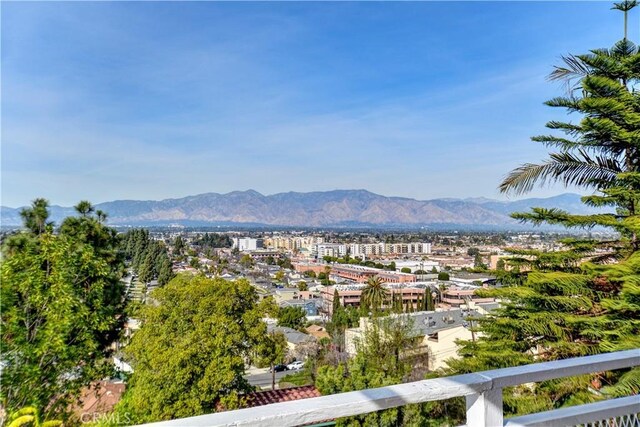 property view of mountains featuring a view of city