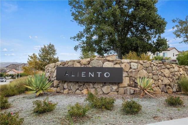 view of community sign