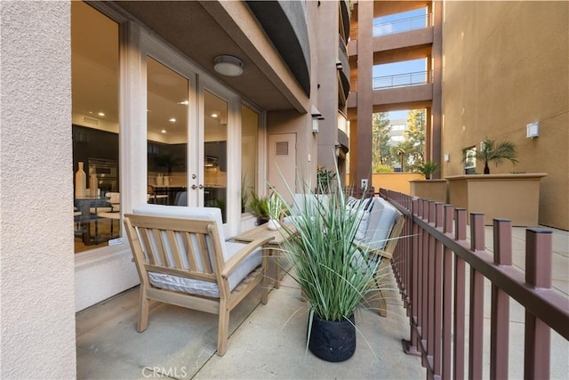 exterior space featuring french doors