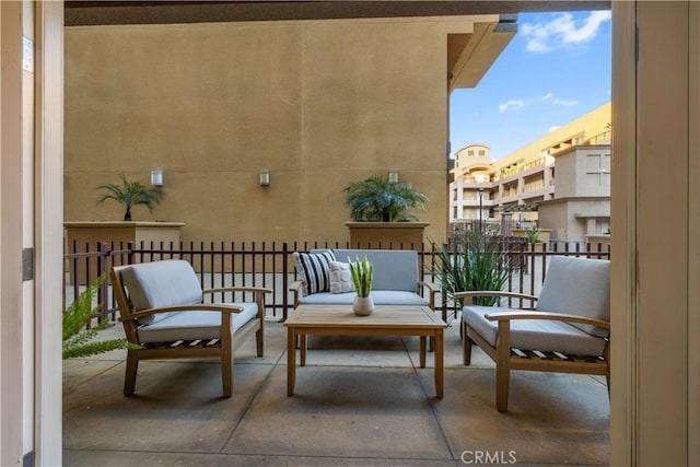 balcony with an outdoor living space