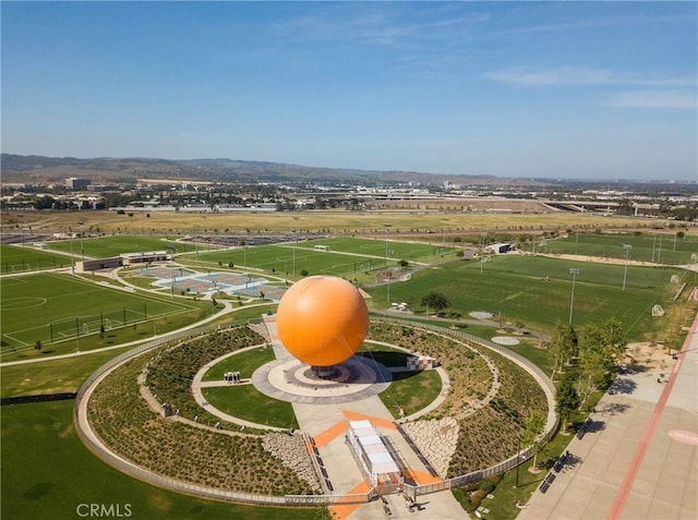 drone / aerial view with a rural view