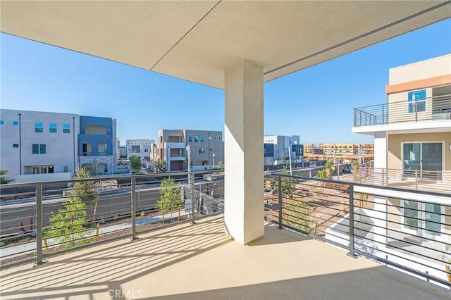 balcony featuring a city view