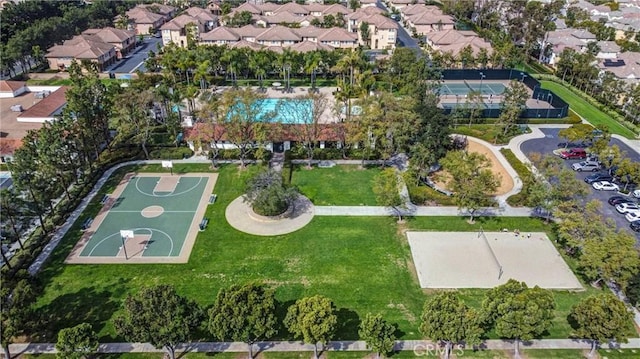 aerial view featuring a residential view