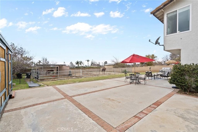 view of patio / terrace with fence
